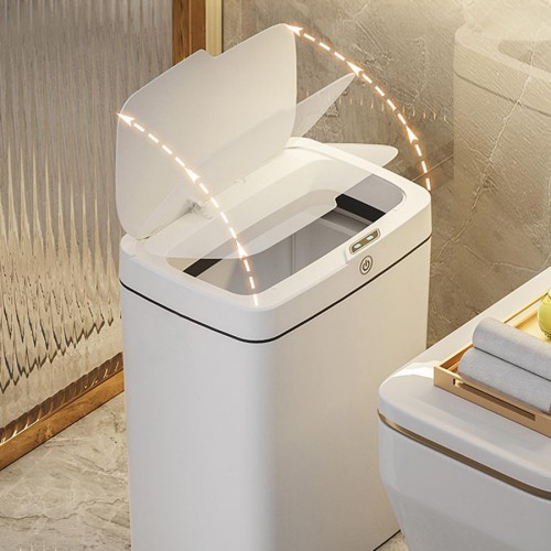 HOME USE κάδος απορριμμάτων HUH-0252 με φωτοκύτταρο, 11.5lt, λευκός