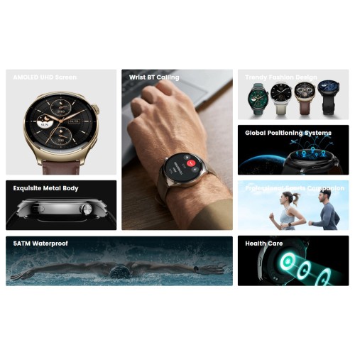 MIBRO smartwatch Lite 3 Pro με 2x λουράκια, heart rate, 1.32