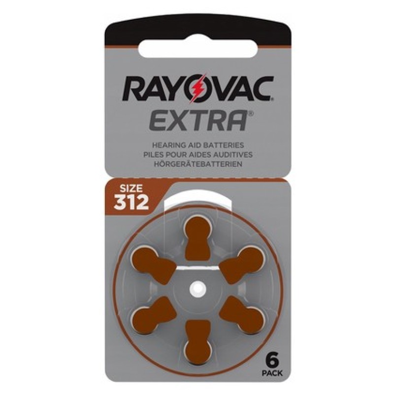 RAYOVAC μπαταρίες ακουστικών βαρηκοΐας 312MF, mercury free, 1.4V, 6τμχ