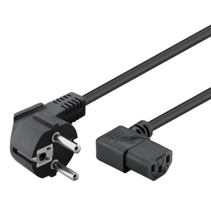 POWERTECH καλώδιο τροφοδοσίας Η/Υ & οθόνης CAB-P003, 3x0.75mm², 1.5m, μαύρο