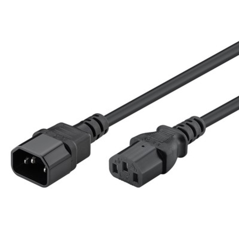 POWERTECH καλώδιο τροφοδοσίας προεκταση CAB-P004 3x 0.75mm², 1.5m, μαύρο