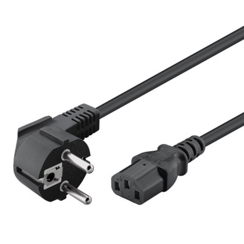 POWERTECH Καλώδιο τροφοδοσίας 3x 1mm² CAB-P014, μαύρο, 1.5m