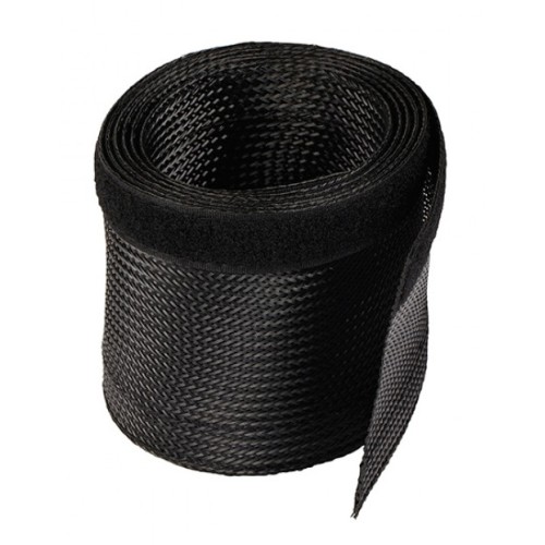 POWERTECH δεματικό καλωδίων τύπου Flex Wrap TIES-001, 1.8m, μαύρο