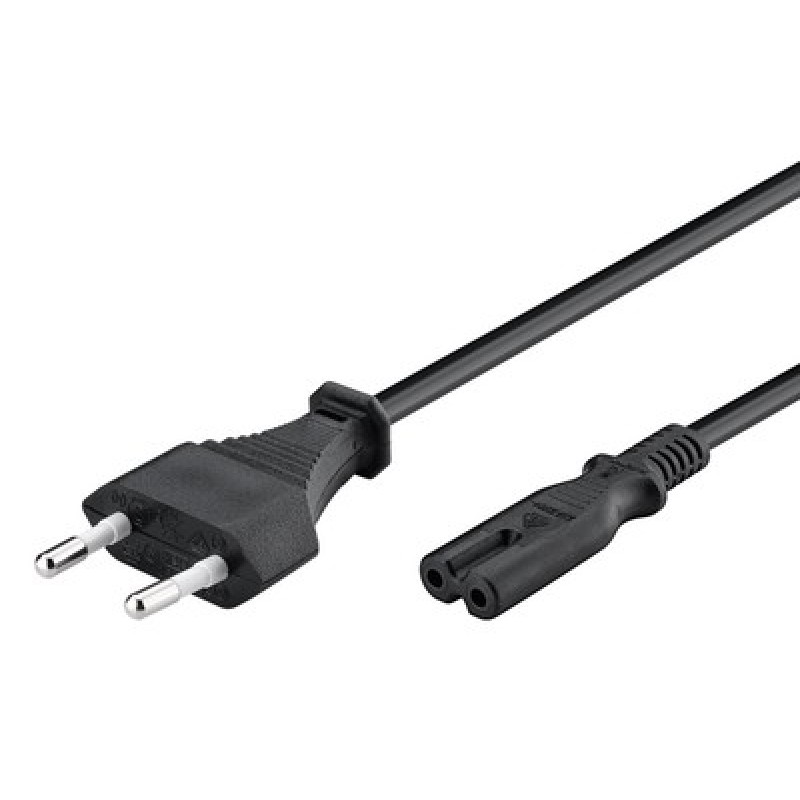 POWERTECH Καλώδιο τροφοδοσίας Euro VDE 2x0.5mm², PVC, copper, 1.5m