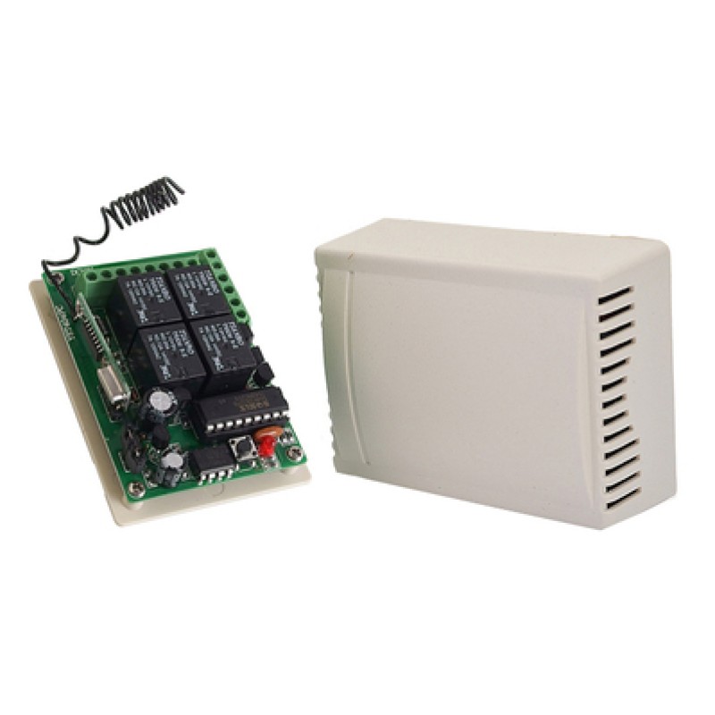 Ασύρματος δέκτης τηλεχειρισμού 4 καναλιών YET404PC, 433MHz