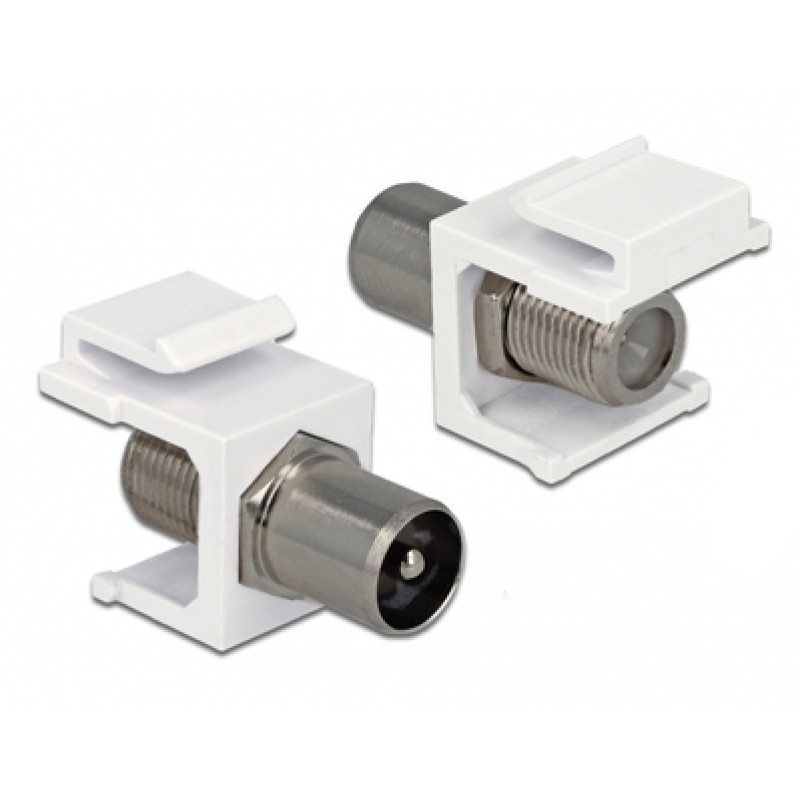 POWERTECH adapter καλωδίου κεραίας TV CAB-N155 για patch panel, λευκό