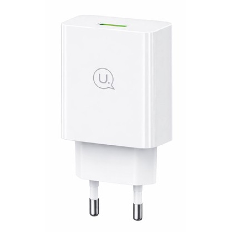 USAMS φορτιστής τοίχου T22, 1x USB, QC3.0 18W 3A, λευκός