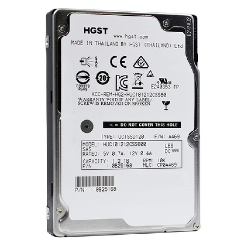 HGST used SAS HDD HUC101212CSS600, 1.2TB, 10K RPM, 6Gb/s, 2.5