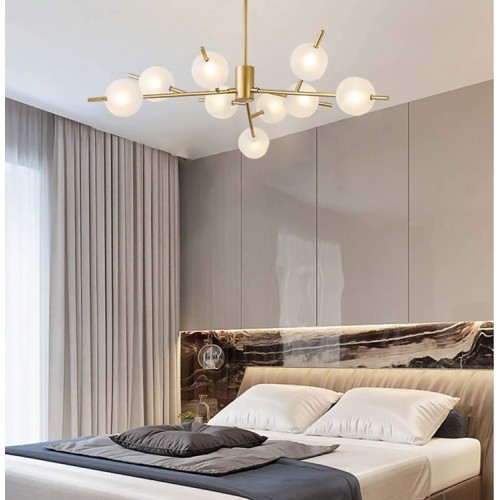 POWERTECH πολύφωτο φωτιστικό οροφής HLL-0025, 9x G9, μεταλλικό, χρυσό