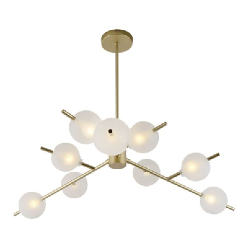 POWERTECH πολύφωτο φωτιστικό οροφής HLL-0025, 9x G9, μεταλλικό, χρυσό