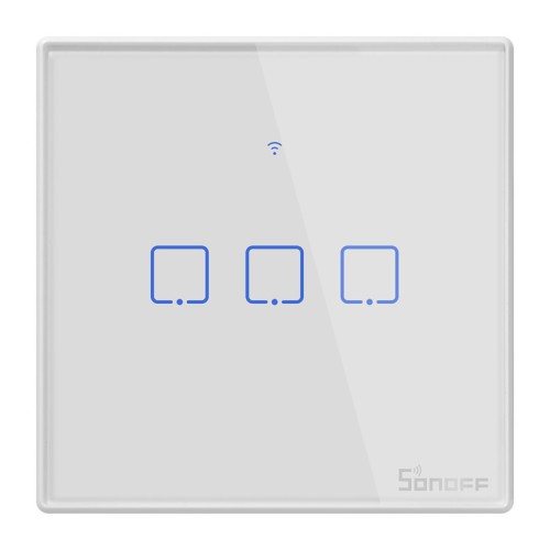 SONOFF smart διακόπτης ΤΧ-T2EU3C, αφής, Wi-Fi, τριπλός, λευκός
