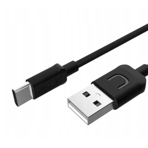USAMS καλώδιο USB σε USB-C US-SJ099 U-Turn, 2.1A, 1m, μαύρο