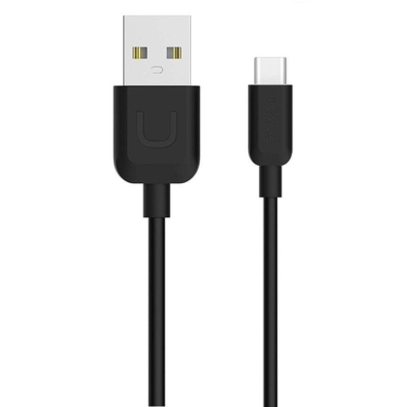 USAMS καλώδιο USB σε USB-C US-SJ099 U-Turn, 2.1A, 1m, μαύρο