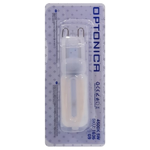 OPTONICA LED λάμπα 1636, 5W, 4500K, G9, 400lm
