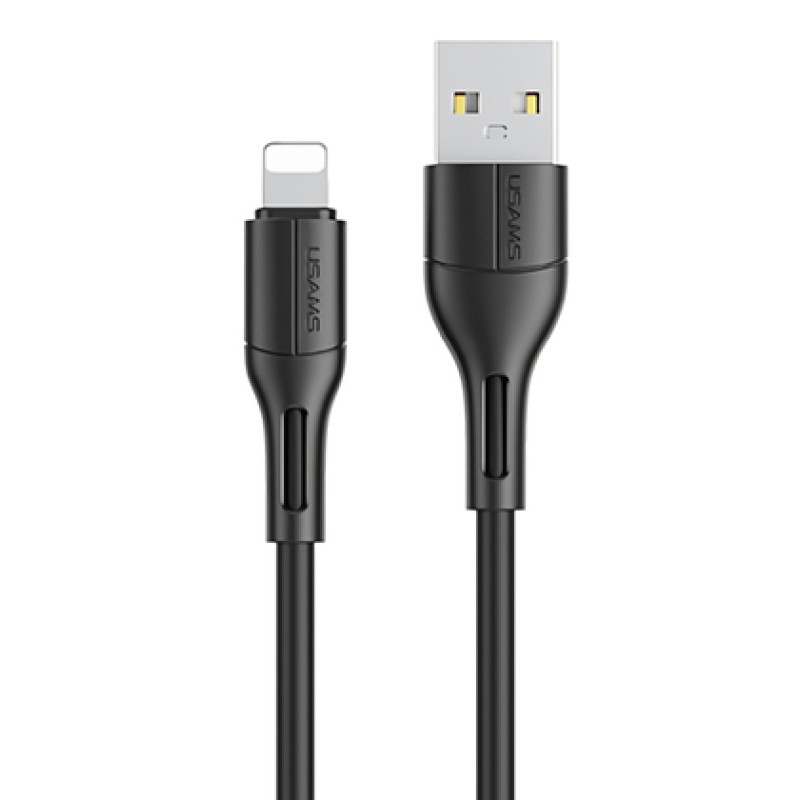 USAMS καλώδιο USB σε Lightning US-SJ500, 2A, 1m, μαύρο