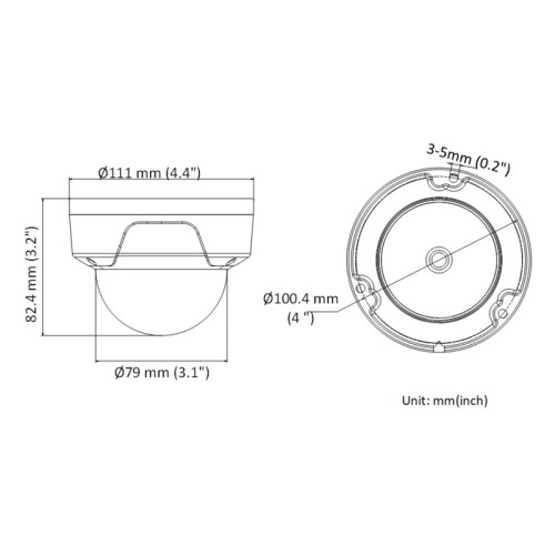 HIKVISION HIWATCH IP κάμερα HWI-D121H, POE, 2.8mm, 2MP, IP67 & IK10