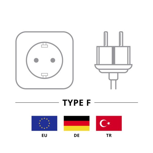 GOOBAY καλώδιο τροφοδοσίας 57846, 0.75mm², 1m, μαύρο
