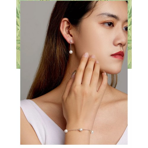 BAMOER βραχιόλι BSB090 με πέρλες, ασήμι 925, ασημί