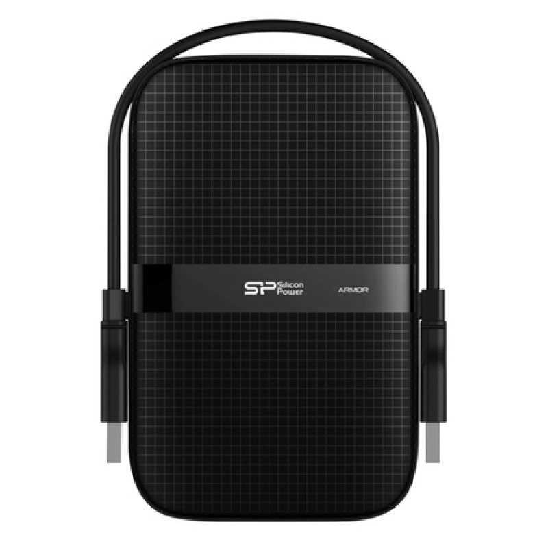 SILICON POWER εξωτερικός HDD Armor A60, 4TB, USB 3.2, μαύρος