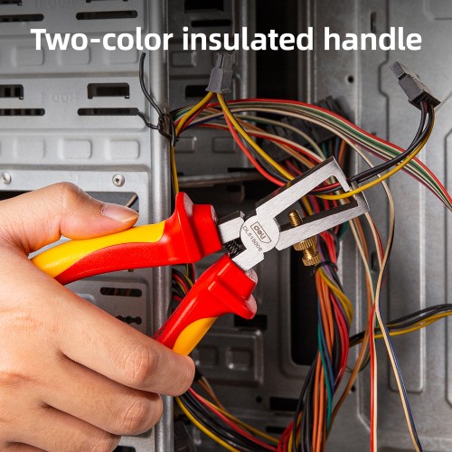 DELI απογυμνωτής καλωδίων ηλεκτρολόγου DL515006, αντιολισθητικές λαβές, ρυθμιζόμενος, VDE 1000V, 160mm