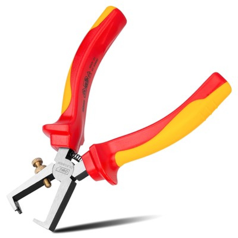 DELI απογυμνωτής καλωδίων ηλεκτρολόγου DL515006, αντιολισθητικές λαβές, ρυθμιζόμενος, VDE 1000V, 160mm