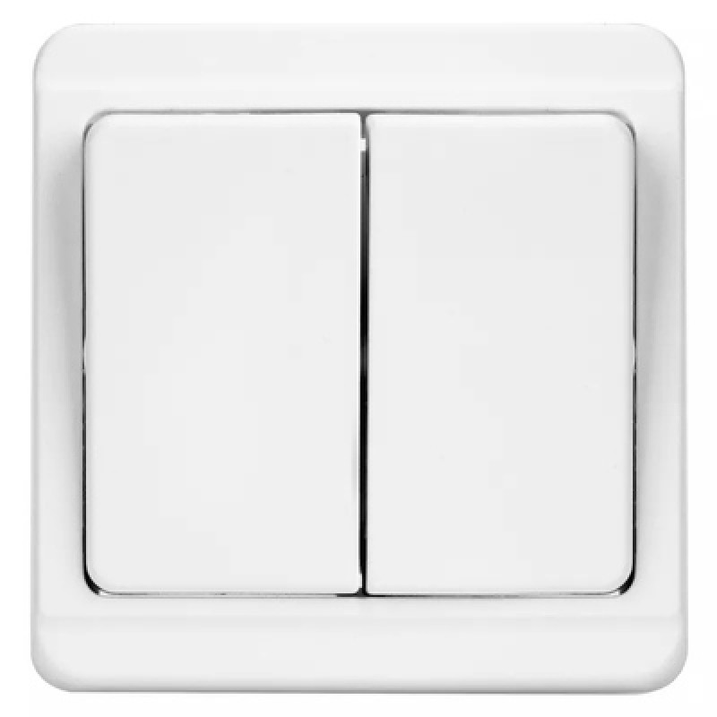 TESLA STROPKOV διακόπτης κομμυτατέρ Standard A0214, διπλός, λευκός