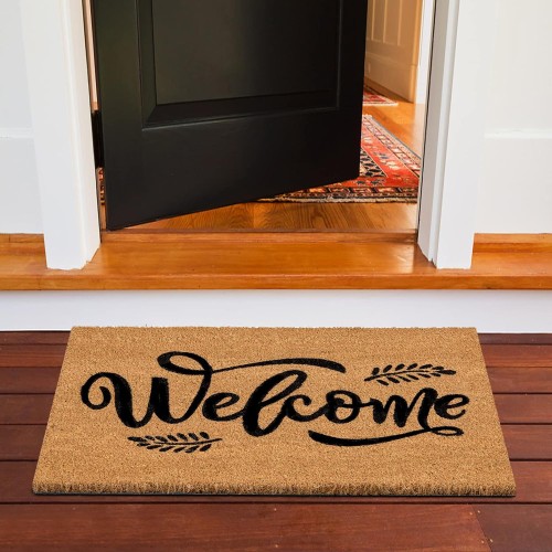 HOME USE πατάκι εισόδου HUH-0204, αντιολισθητικό, 60x40cm, 8mm πάχος, καφέ