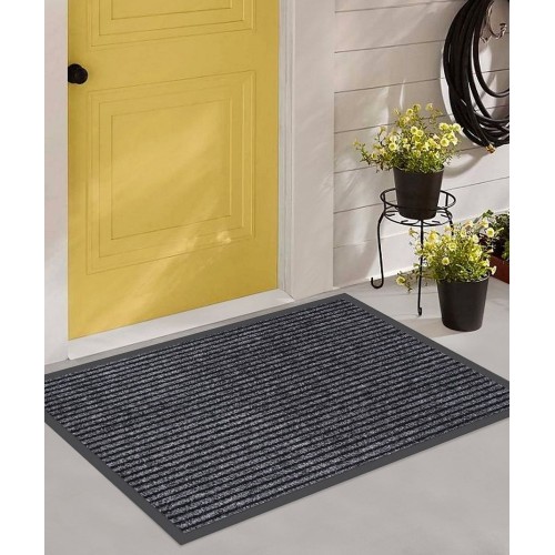 HOME USE πατάκι εισόδου HUH-0208, αντιολισθητικό, 90x60cm, 6mm πάχος, γκρι