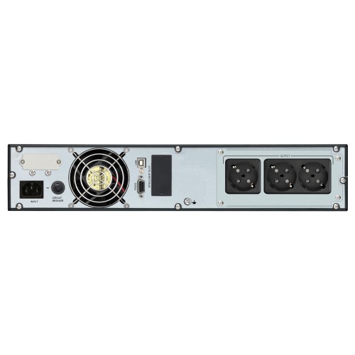 POWERTECH UPS On Line PT-1358 για rack 2U, με οθόνη, 2000VA/1800W, 3x Schuko output