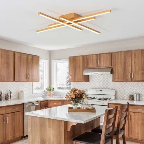 POWERTECH LED φωτιστικό οροφής HLL-0179, 50W, 4500K, 9x60x60cm, χρυσό