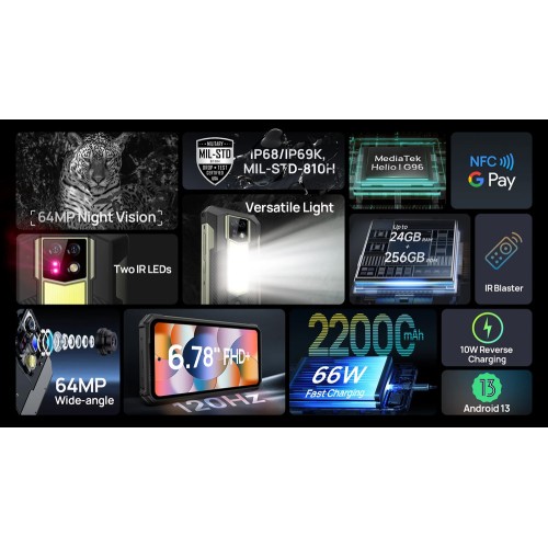 ULEFONE smartphone Armor 24, 6.78