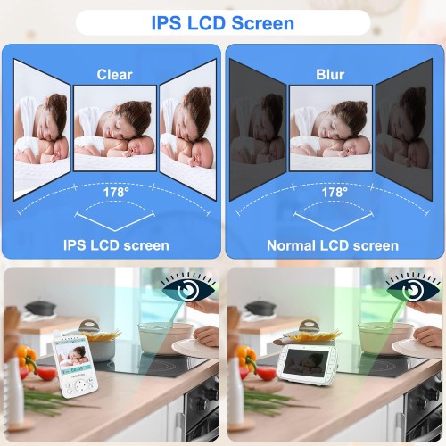 HELLOBABY ενδοεπικοινωνία μωρού HB6241 με κάμερα & οθόνη 4