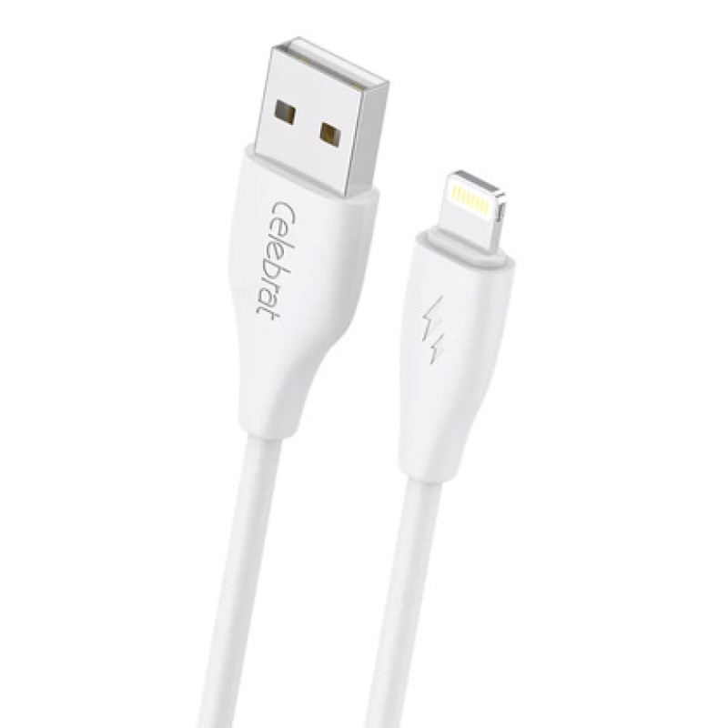 CELEBRAT καλώδιο Lightning σε USB CB-31, 3A, 480Mbps, 1m, λευκό