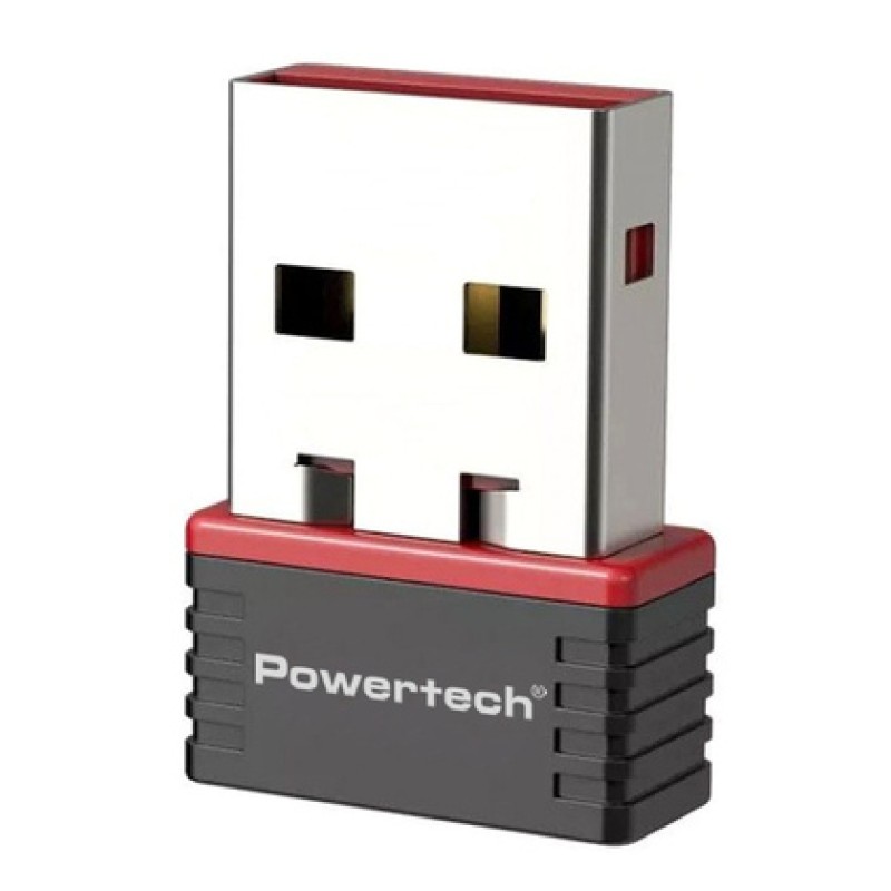 POWERTECH ασύρματος USB αντάπτορας δικτύου PT-1384, 150Mbps WiFi