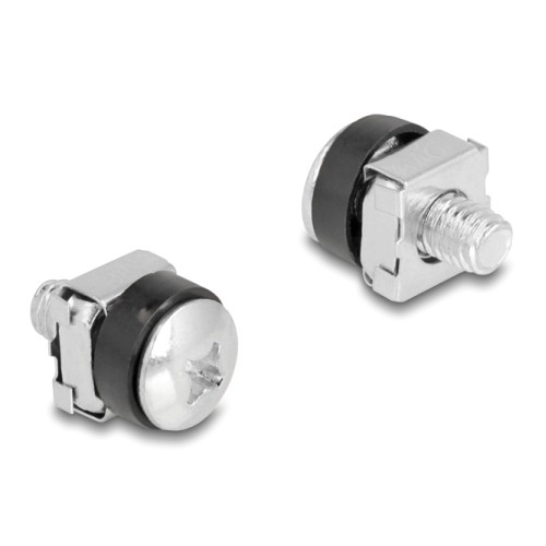 DELOCK σετ βίδες με παξιμάδια 42432 για rack, M6/16mm, ασημί, 100τμχ