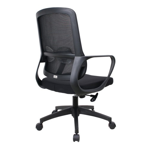 POWERTECH καρέκλα γραφείου PT-1391 με μπράτσα και ανάκλιση, ρυθμιζόμενο ύψος, μαύρη