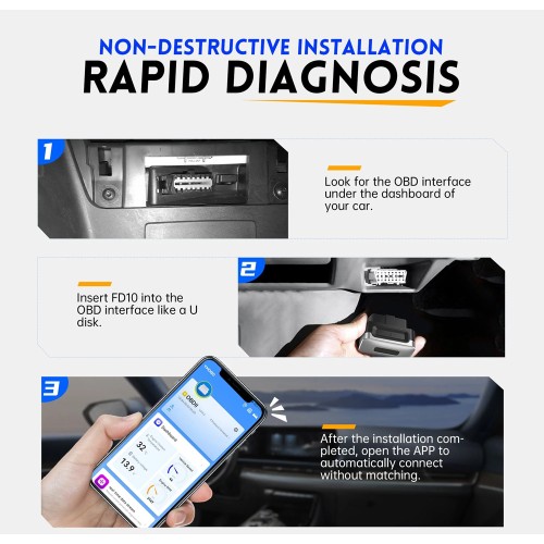 FNIRSI διαγνωστικό αυτοκινήτου OBD II FD10, Bluetooth