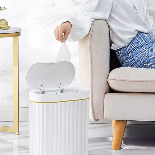 HOME USE κάδος απορριμμάτων HUH-0227 με φωτοκύτταρο, 9lt, λευκός