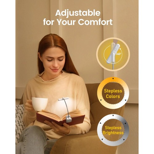 GLOCUSENT LED φακός διαβάσματος GLCSNTA2404, επαναφορτιζόμενος, έως 60lm, λευκός