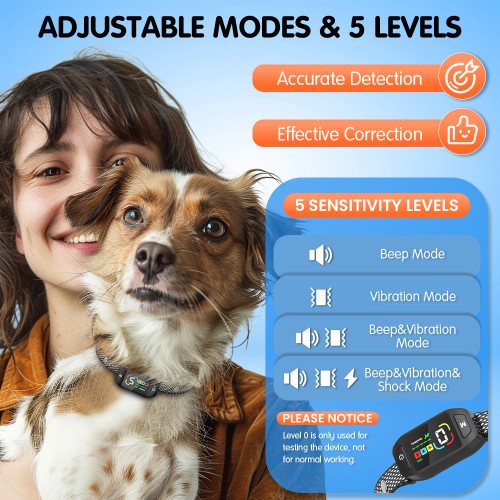 POWERTECH ηλεκτρικό κολάρο εκπαίδευσης σκύλου PT-1396 για αποτροπή γαυγίσματος