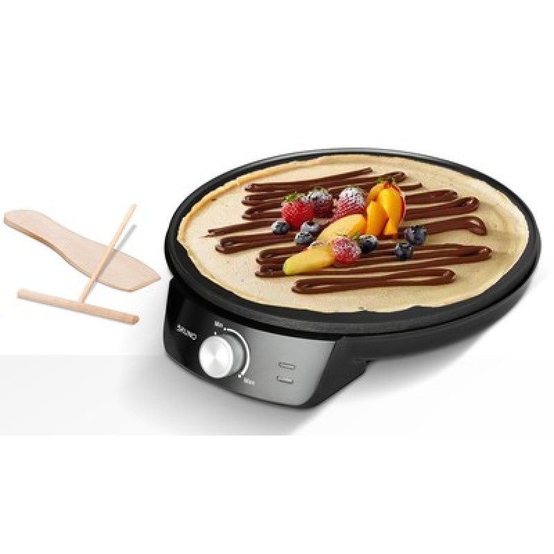 BRUNO κρεπιέρα BRN-0252, 30εκ, 1200W, με ρυθμιζόμενο θερμοστάτη & εξαρτήματα, μαύρη