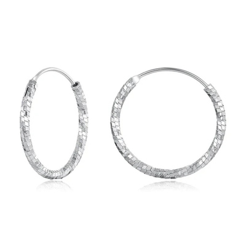 BAMOER σκουλαρίκια κρίκοι BSE1178-M, ασήμι 925, 2.1cm, ασημί