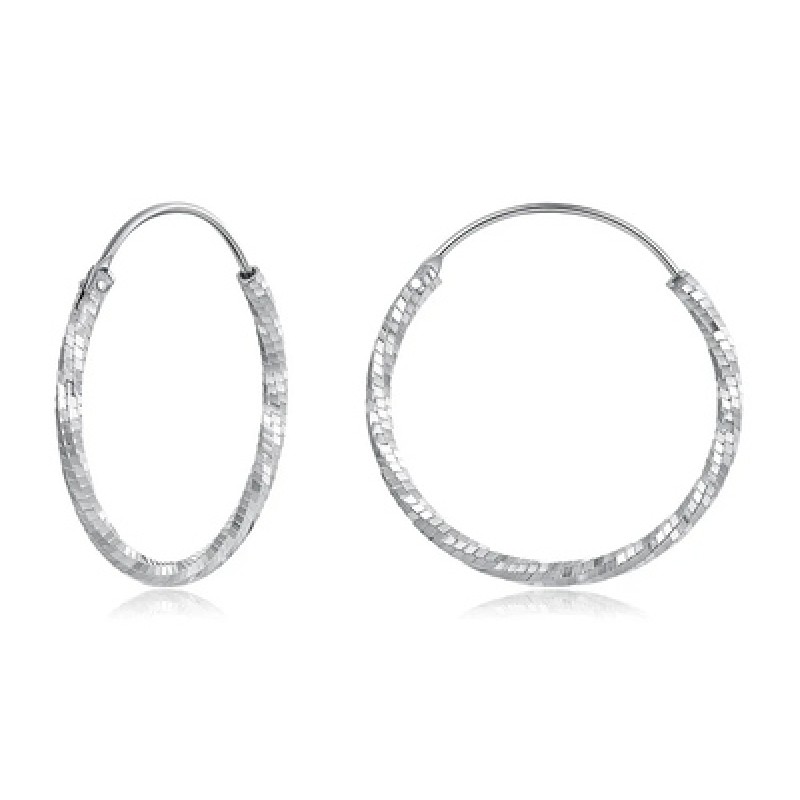 BAMOER σκουλαρίκια κρίκοι BSE1178-L, ασήμι 925, 2.6cm, ασημί