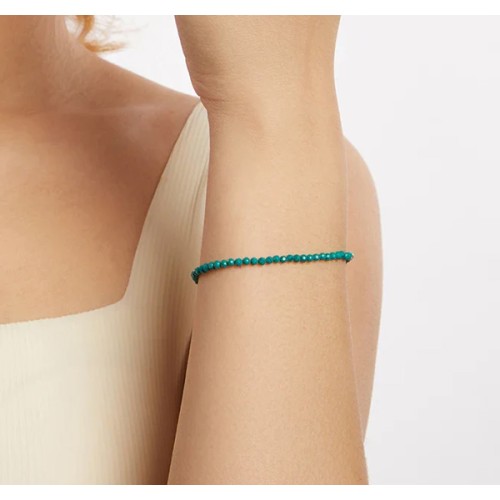 BAMOER βραχιόλι BSB204-GN με συνθετική τουρκουάζ, ασήμι 925, πράσινο