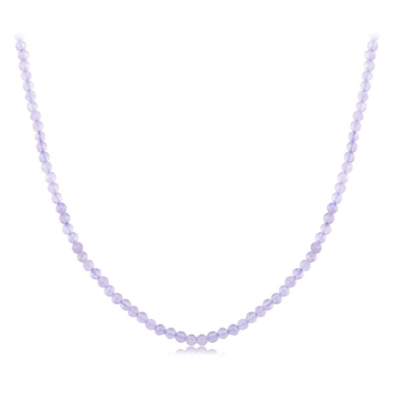 BAMOER κολιέ BSN431 με κρύσταλλα, ασήμι 925, μωβ