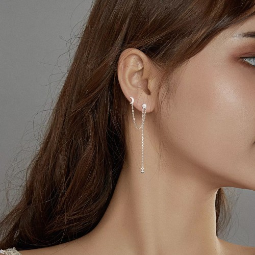 BAMOER σκουλαρίκια καρφωτά BSE431 με κυβική ζιρκόνια, ασήμι 925, ασήμι