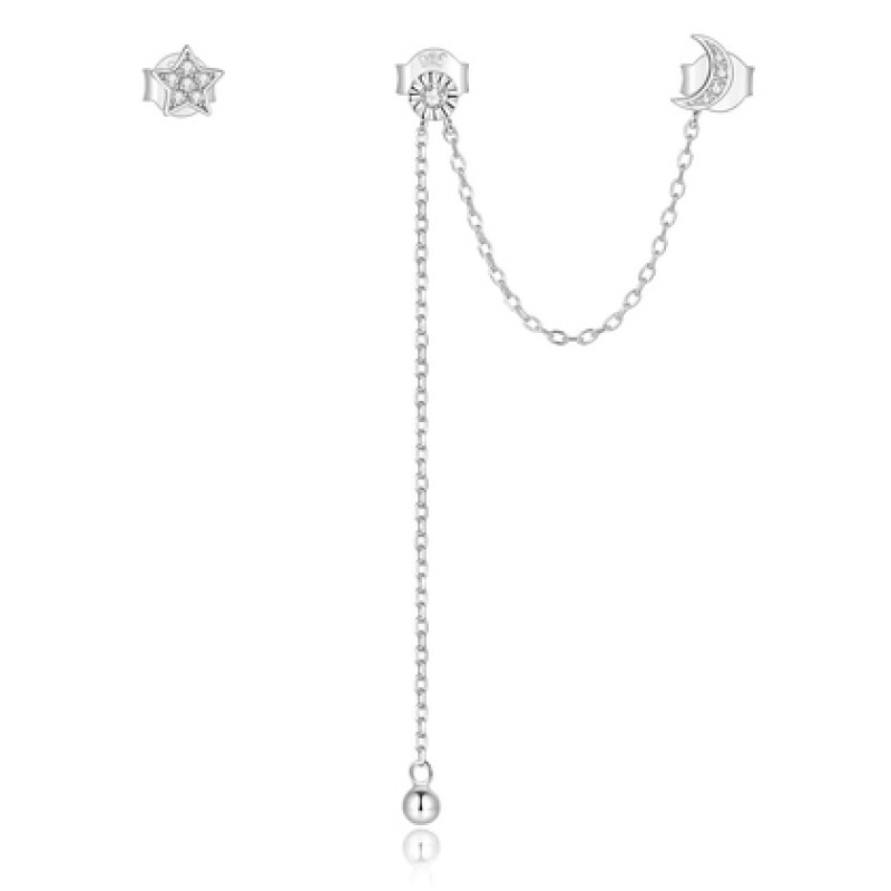 BAMOER σκουλαρίκια καρφωτά BSE431 με κυβική ζιρκόνια, ασήμι 925, ασήμι