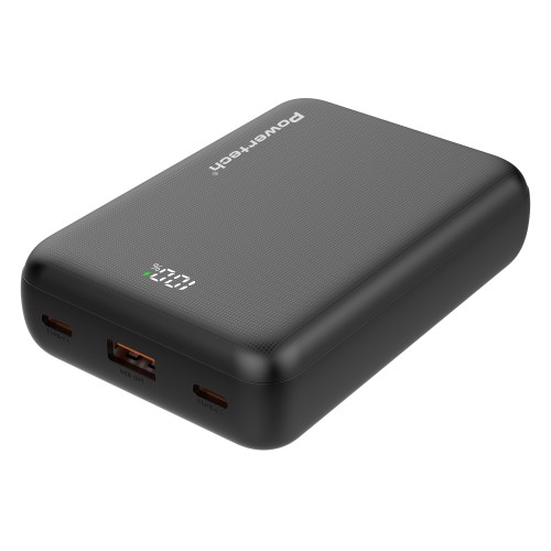 POWERTECH power bank PT-1503 με οθόνη, 20000mah, 22.5W, μαύρο
