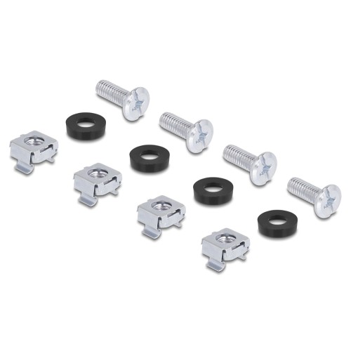 DELOCK σετ βάσεις τοποθέτησης για rack 67281, μαύρο, 2τμχ