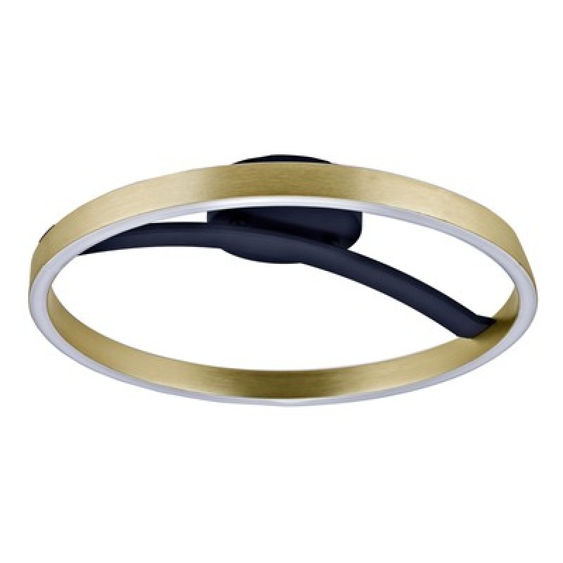 POWERTECH LED φωτιστικό οροφής HLL-0199, 29W, 4000K, Φ38x10cm, χρυσό/μαύρο